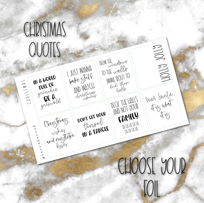 Christmas | Foiled Holiday Quotes