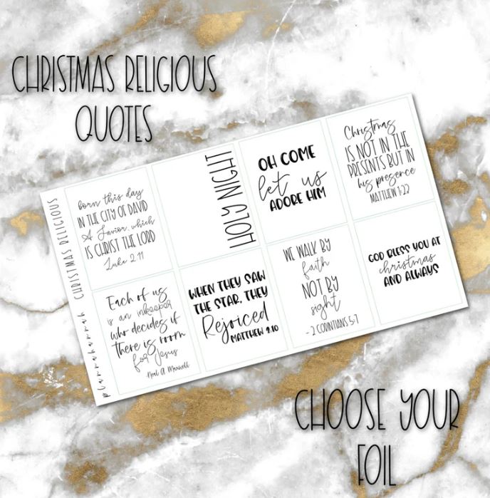 Christmas Religious | Foiled Holiday Quotes