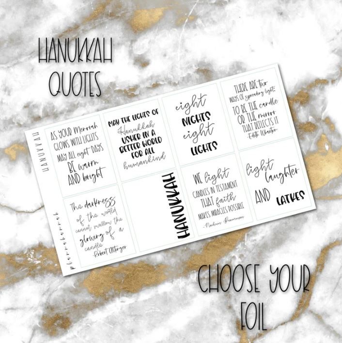 Hanukkah | Foiled Holiday Quotes
