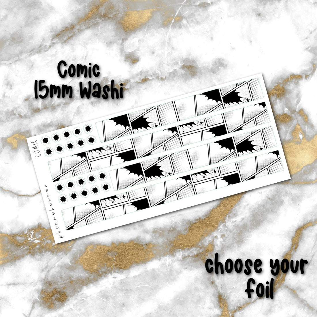 Comic | 15mm Washi Overlay