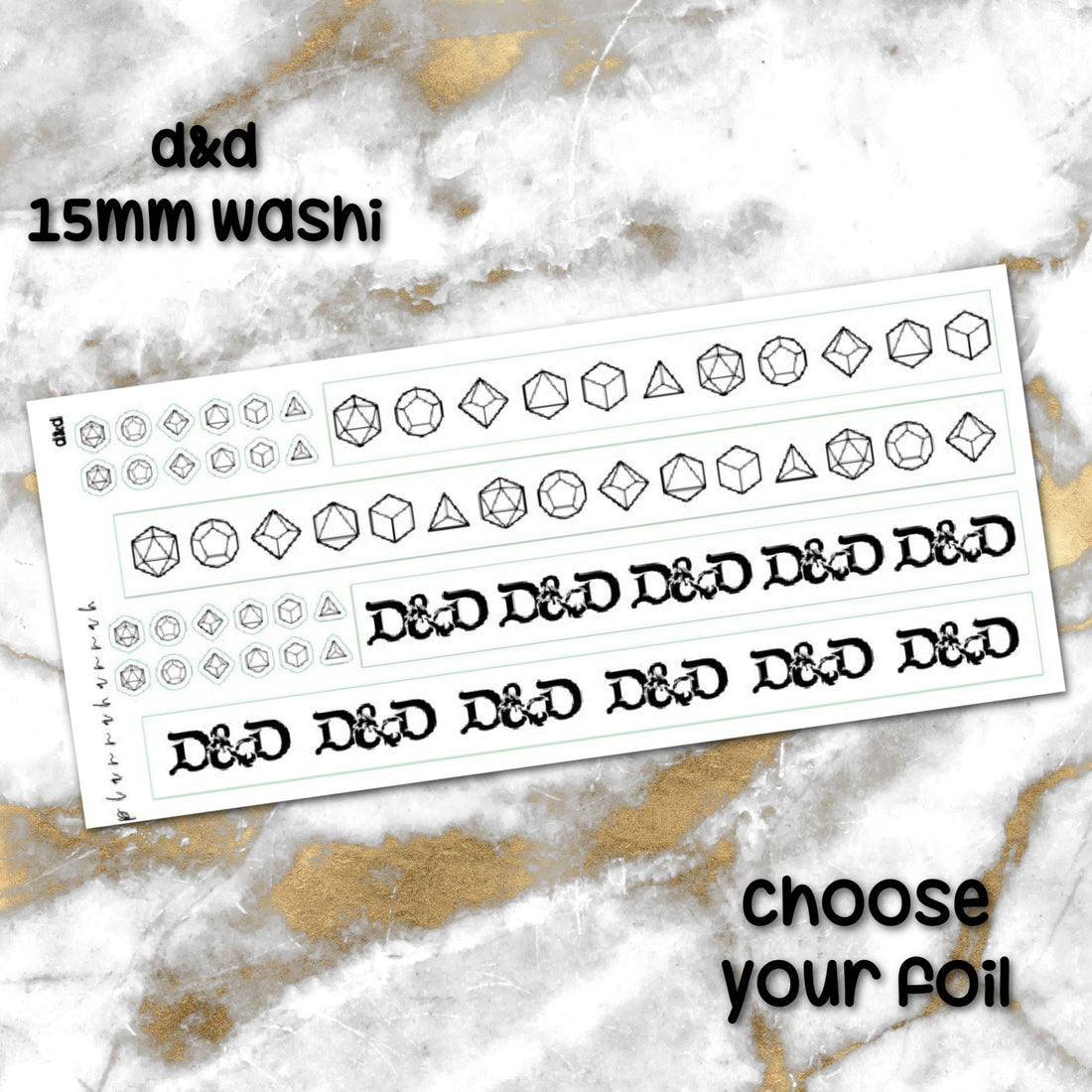 D&D | 15mm Washi Overlay