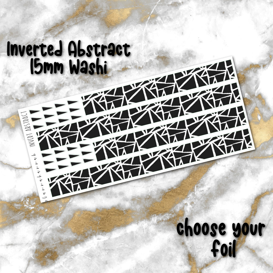 Inverted Abstract | 15mm Washi Overlay