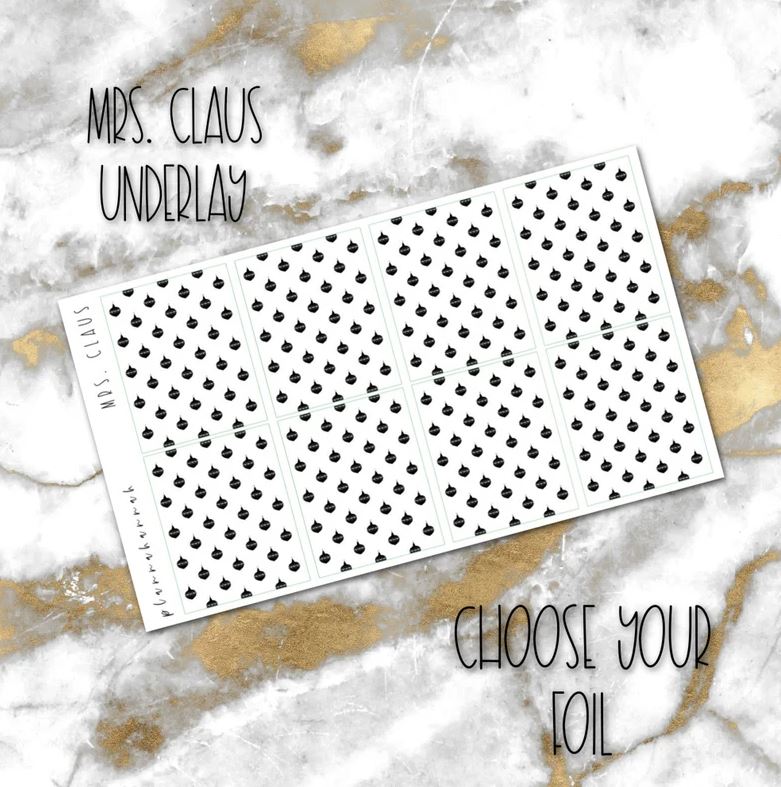 Mrs. Claus | Foiled Holiday Underlays