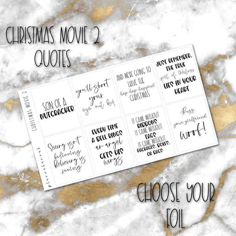 Christmas Movie 2 | Foiled Holiday Quotes