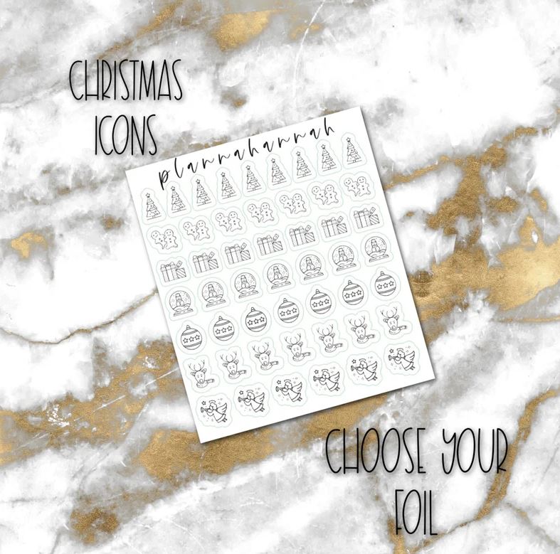 Christmas | Foiled Holiday Icons