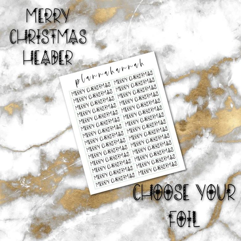 Merry Christmas | Foiled Holiday Headers