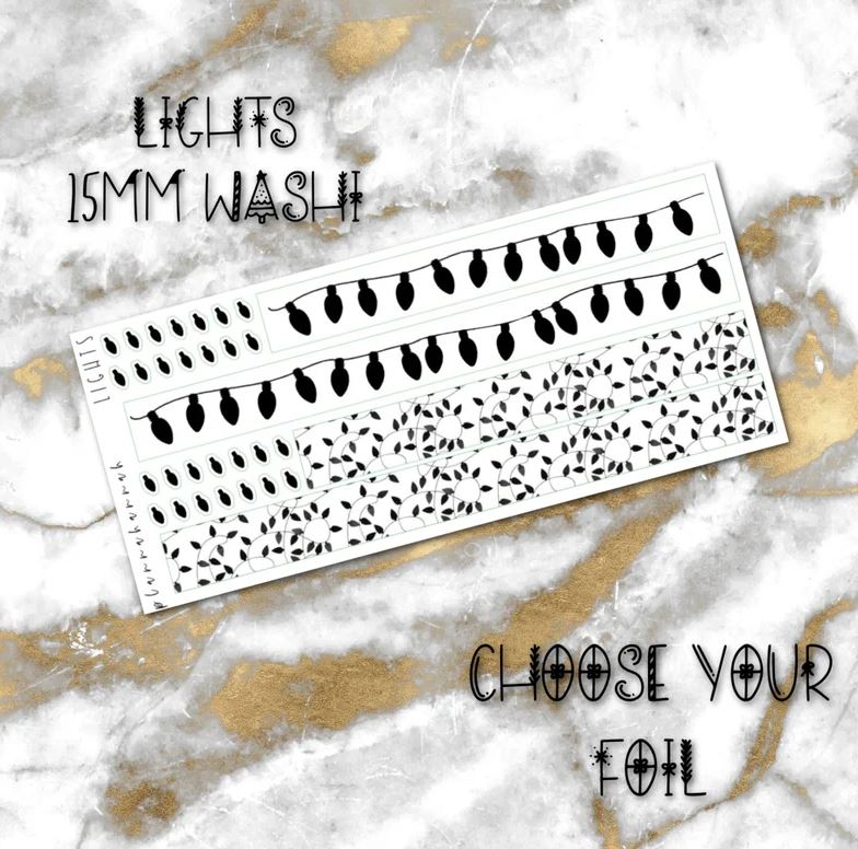 Lights | Foiled Holiday 15mm Washi Overlay