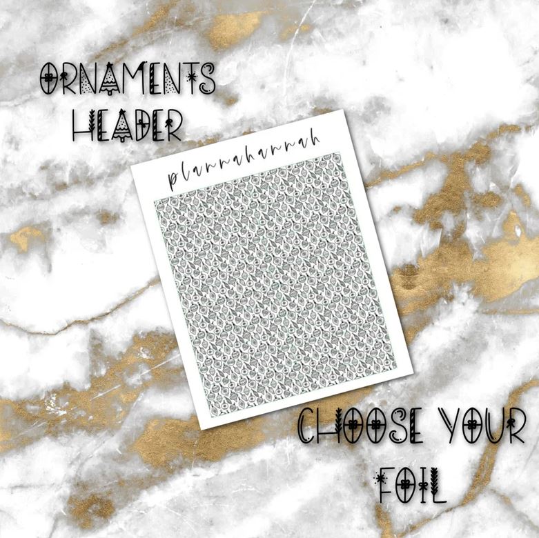 Ornaments | Foiled Holiday Headers