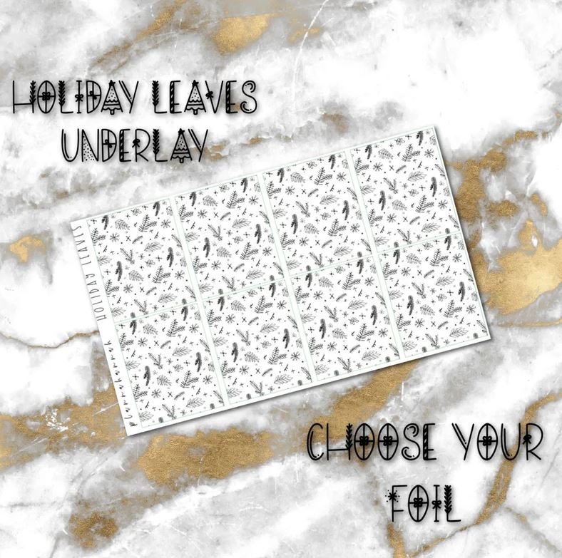 Holiday Leaves | Foiled Holiday Underlays