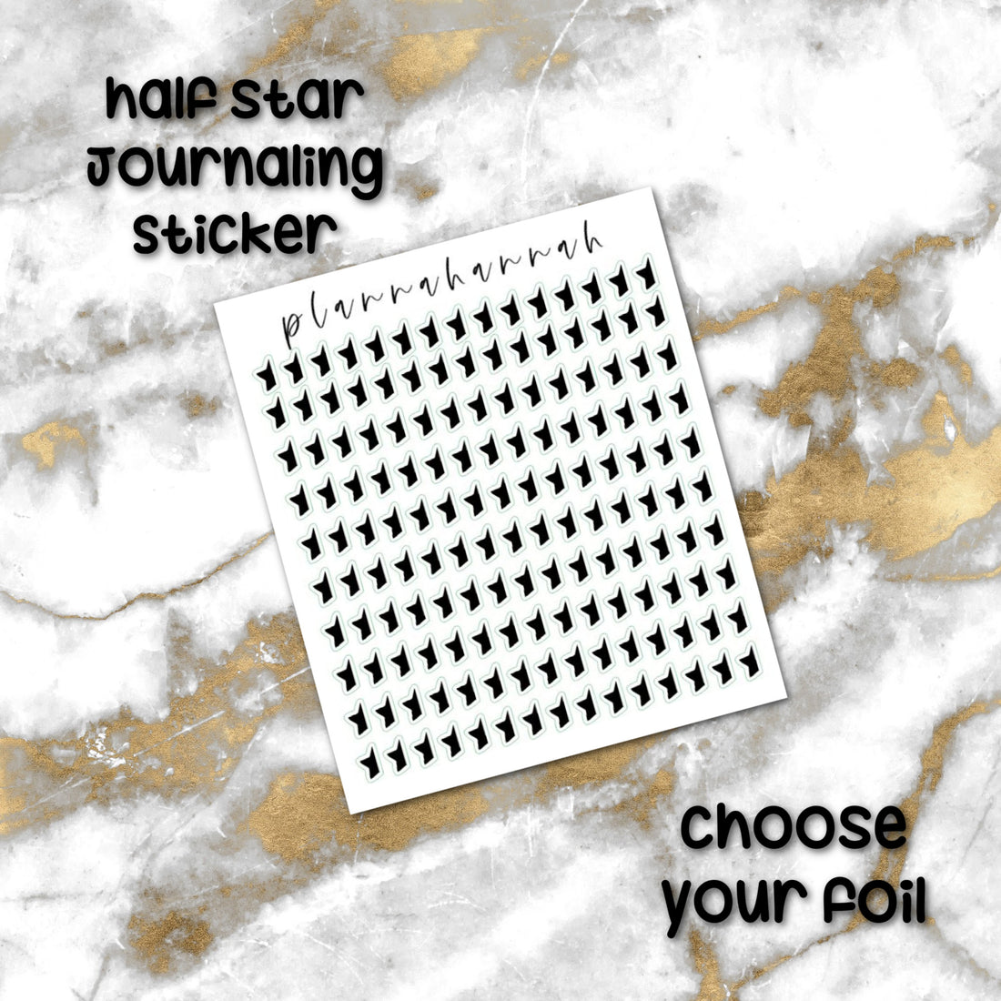 Half Star | Foiled Reading Journal Deco