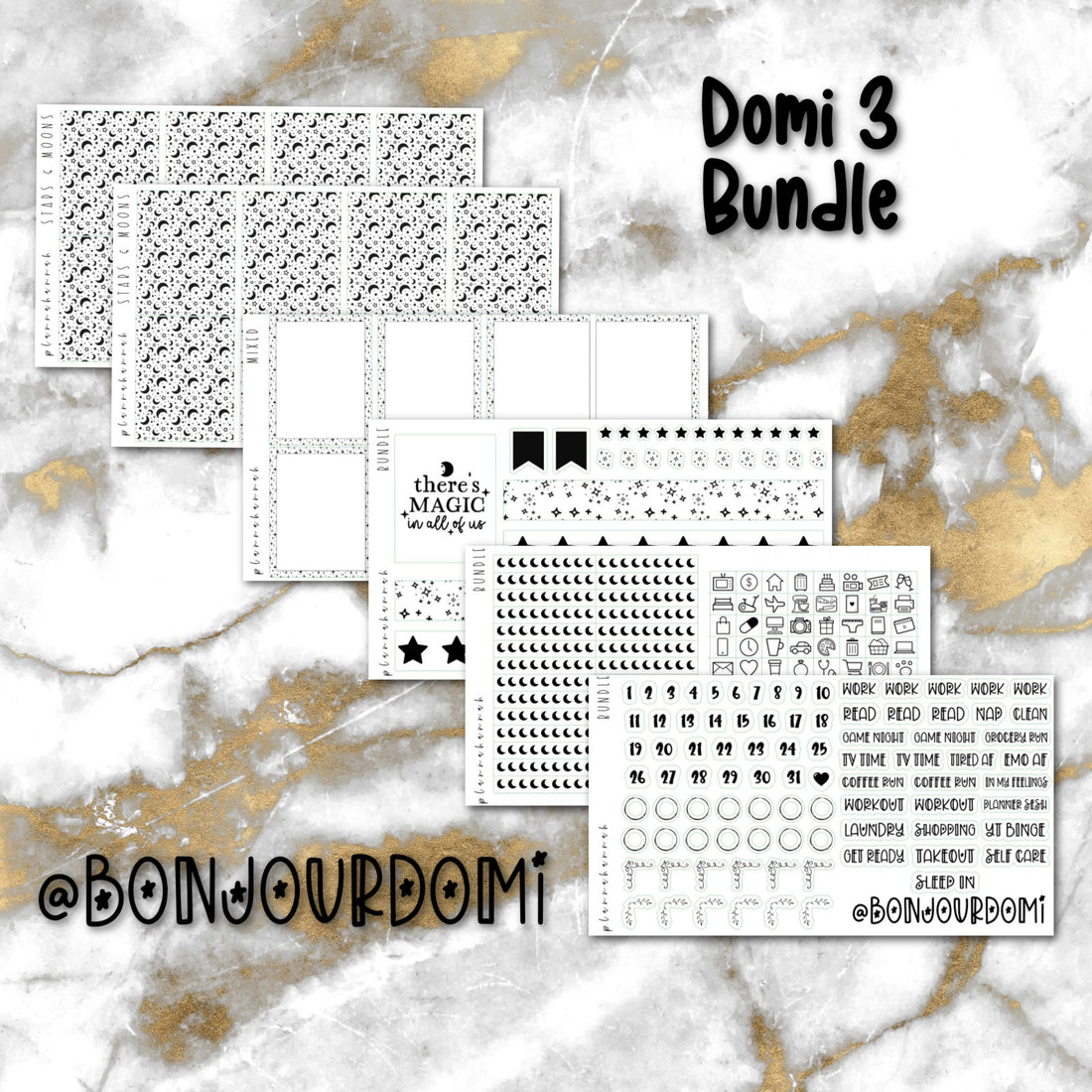 Domi 3 | Foiled Sticker Bundle
