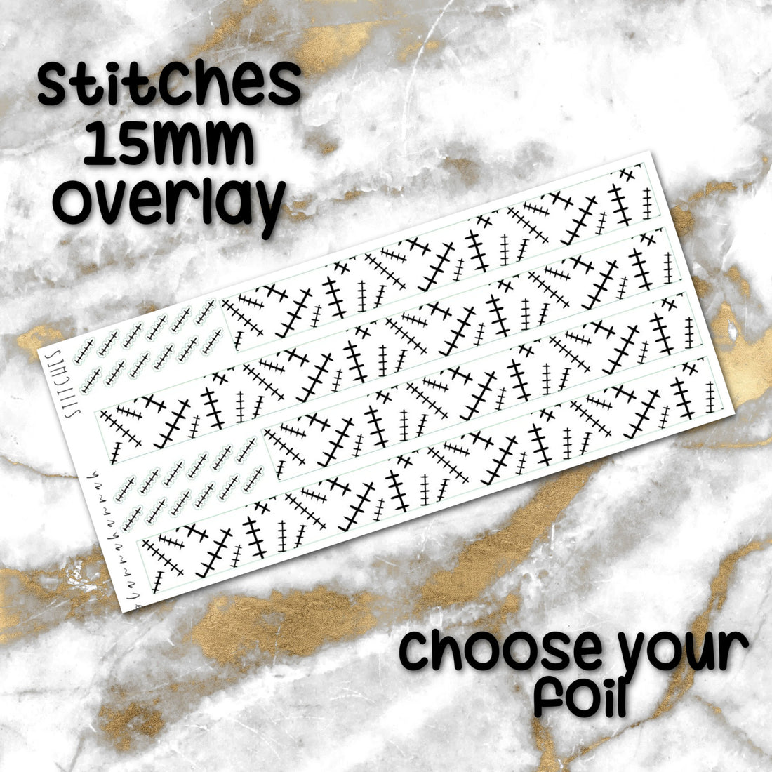 Stitches | 15mm Halloween Washi Overlay