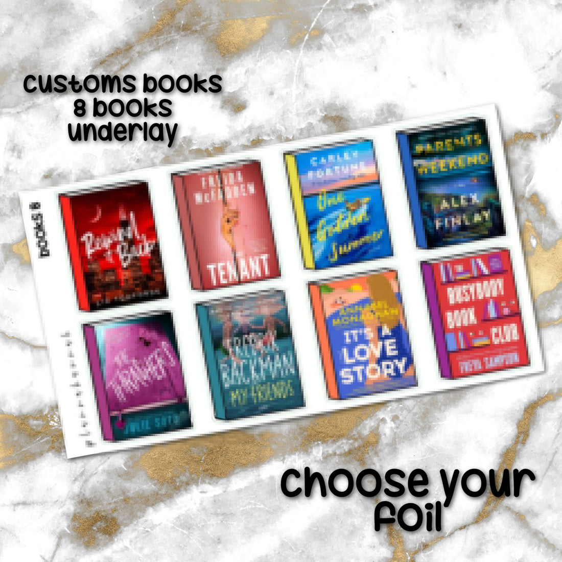 8 Books | Custom Book Journal Sticker