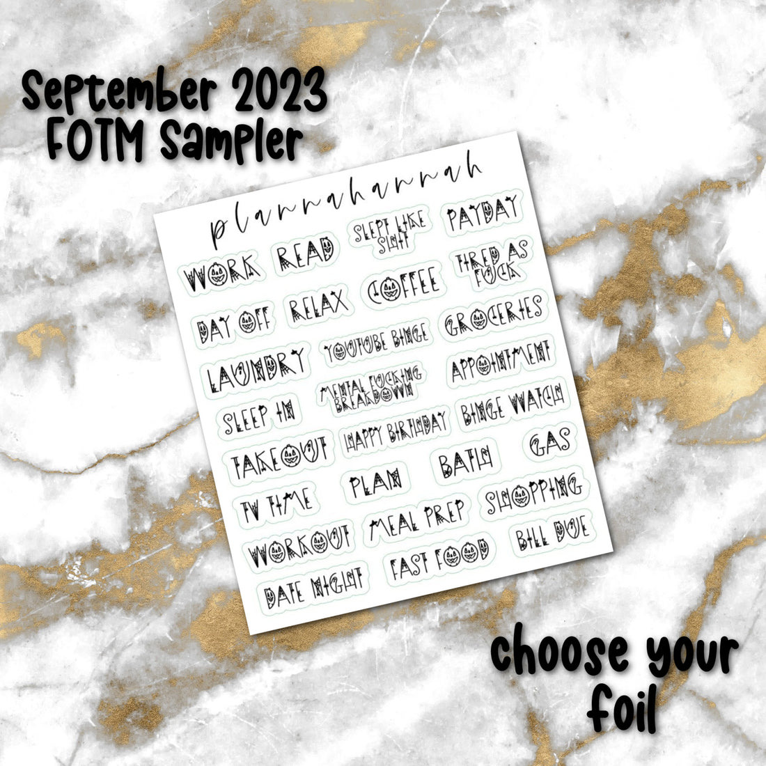September 2023 FOTM | Foiled Script Sampler
