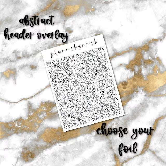 Abstract | Foiled Header Overlay
