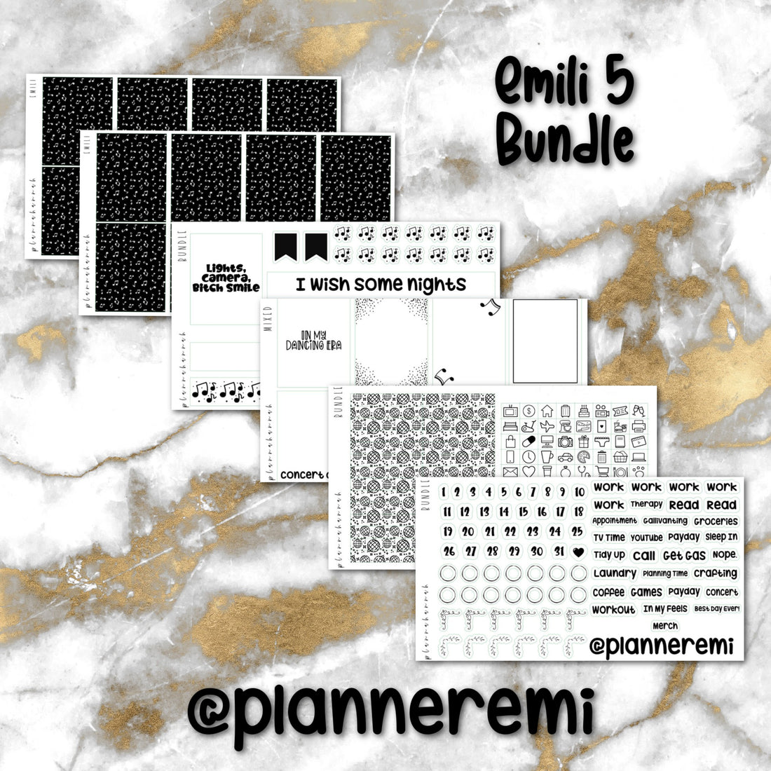 Emili 5 | Foiled Sticker Bundle