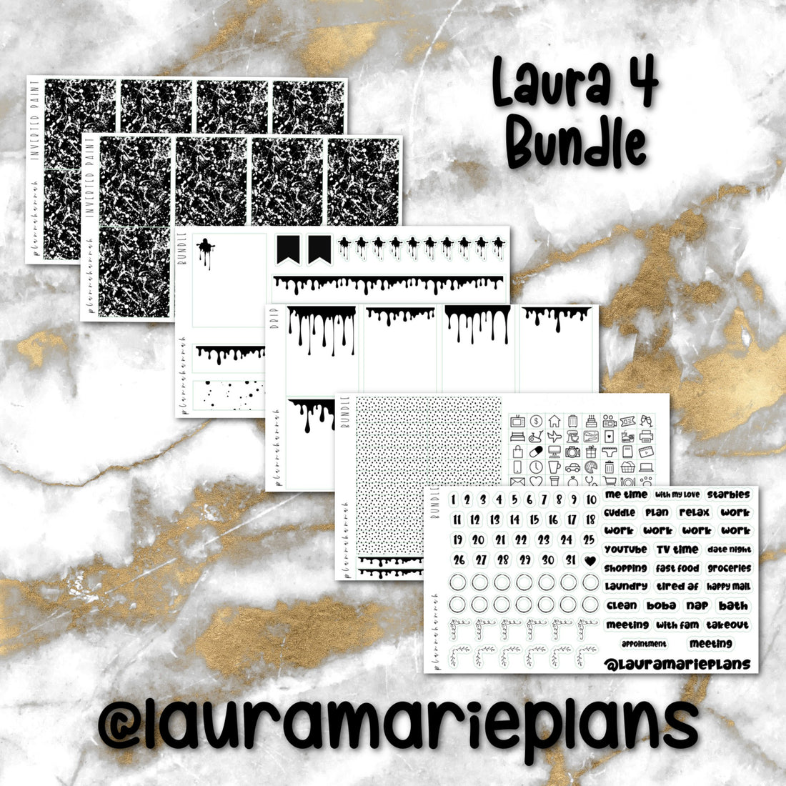 Laura 4 | Foiled Sticker Bundle