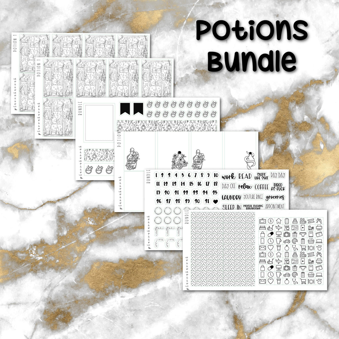 Potions Bundle | Foiled Halloween Sticker Bundle