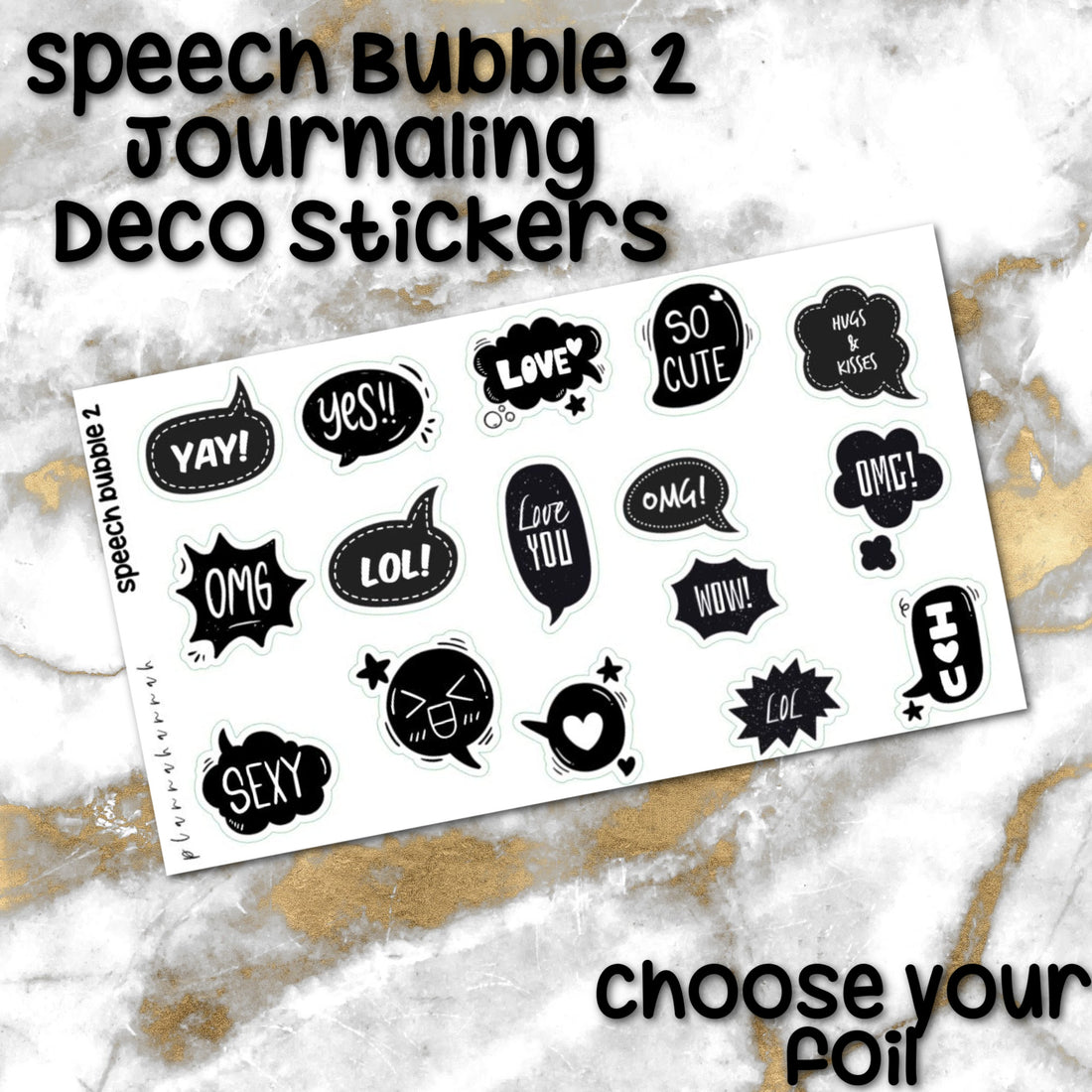 Speech Bubble 2 | Foiled Reading Journal Deco