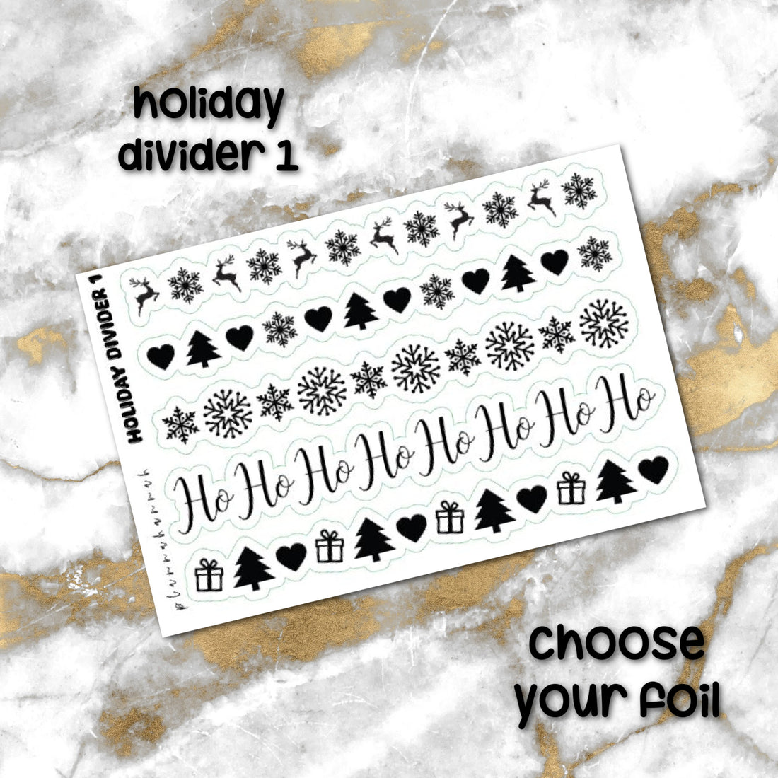 Holiday Divider 1 | Foiled Holiday Reading Journal Deco