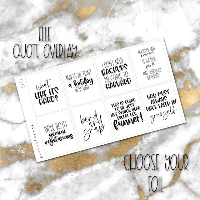 Elle | Foiled Fandom Quote