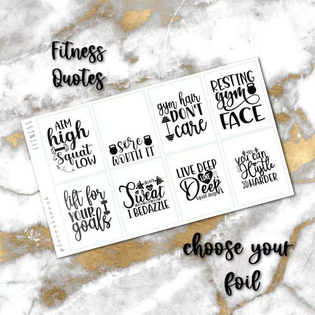 Fitness | Foiled Quote