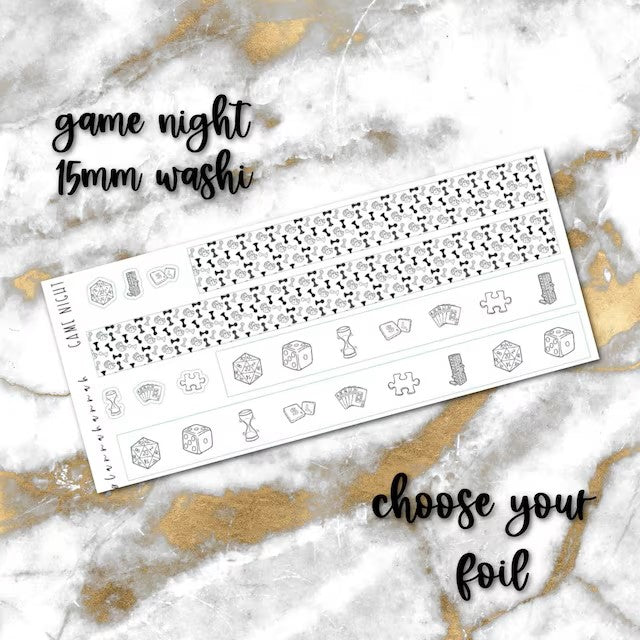 Game Night | 15mm Washi Overlay