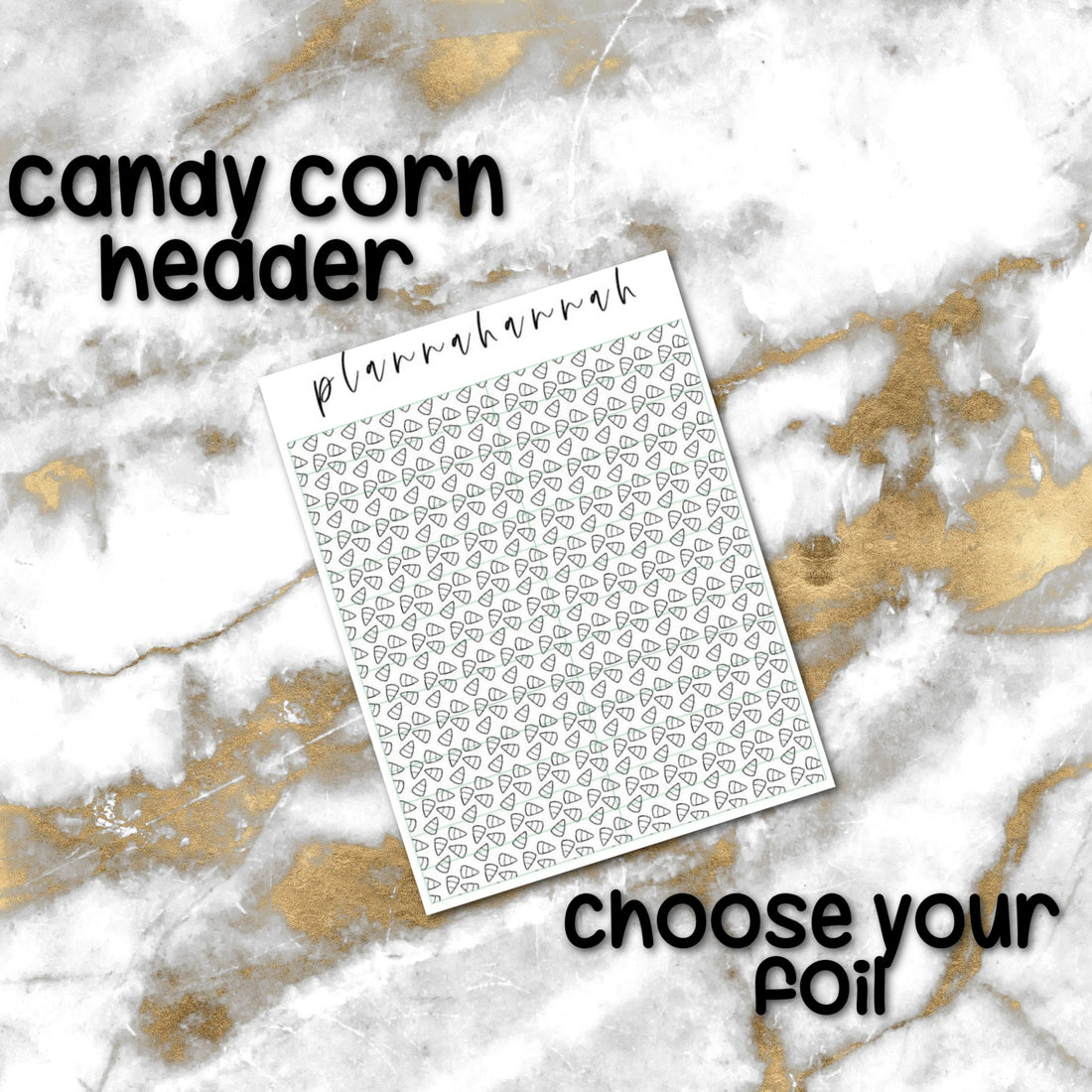 Candy Corn Header | Foiled Halloween Header Overlay
