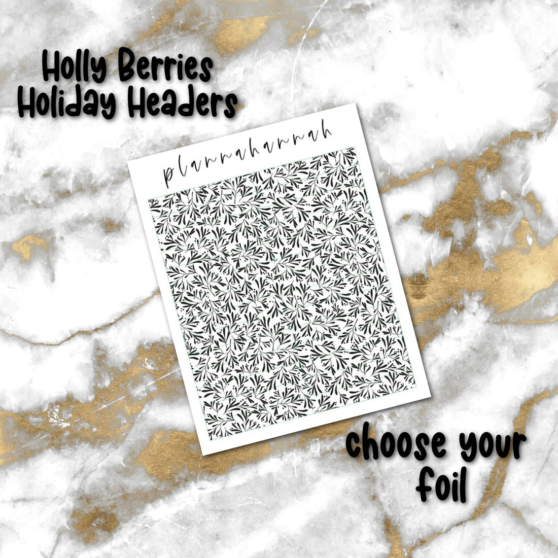 Holly Berries | Foiled Holiday Headers