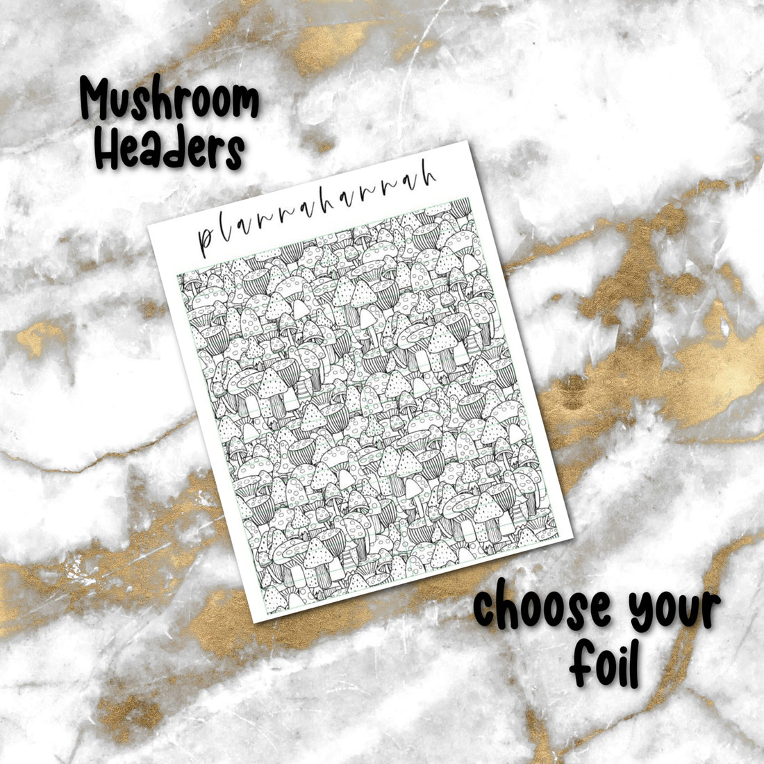 Mushroom | Foiled Header Overlay