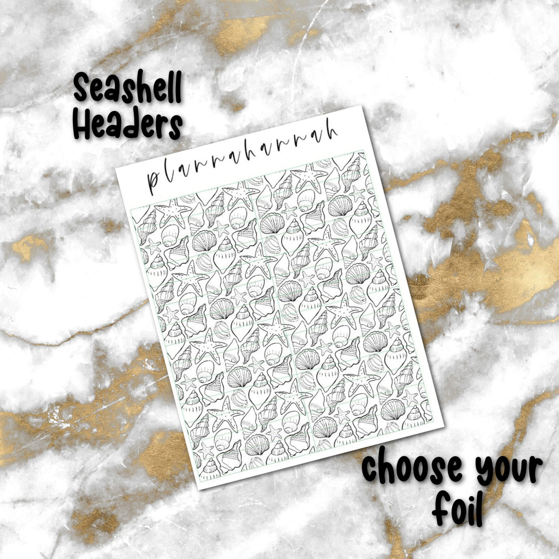 Seashell | Foiled Header Overlay