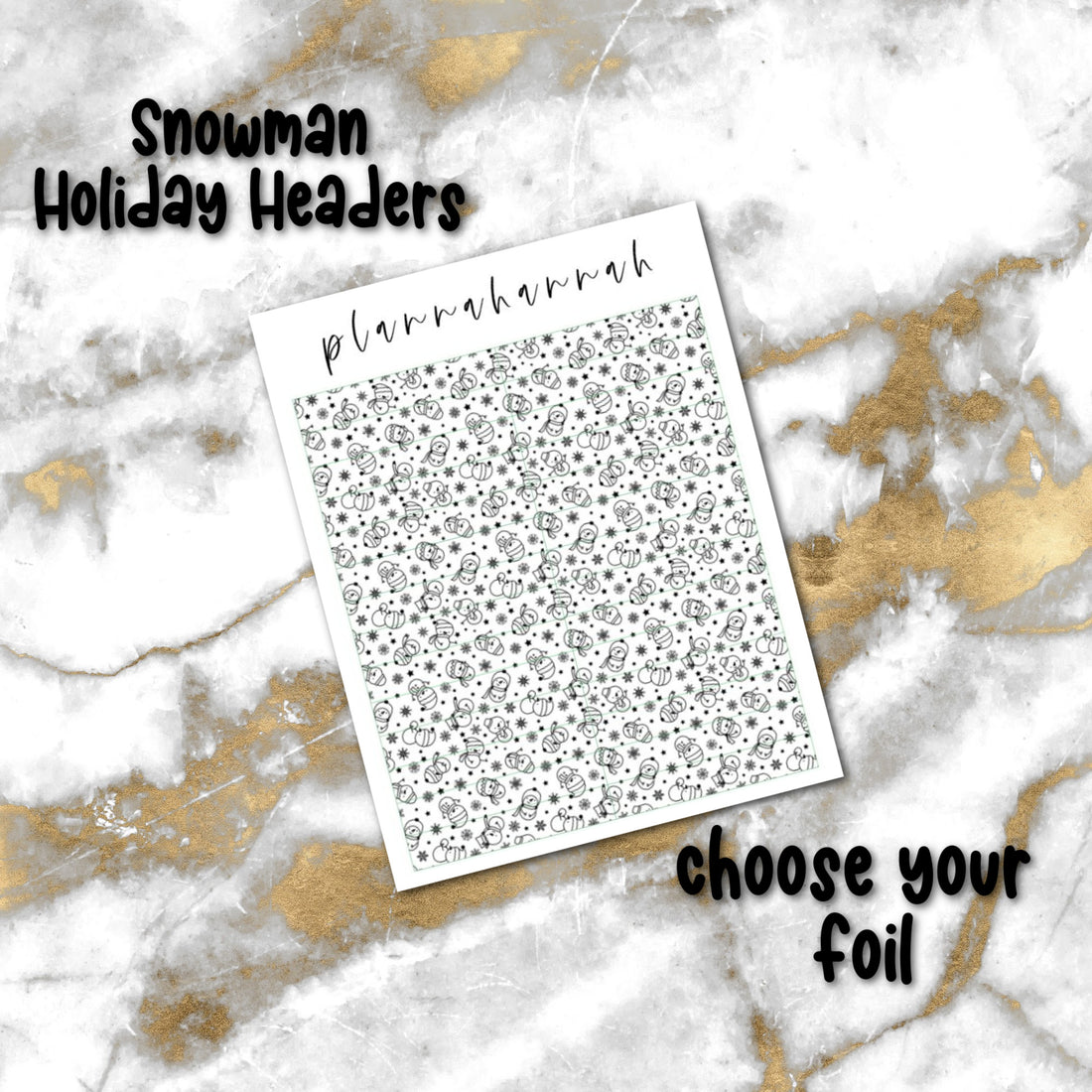 Snowman | Foiled Holiday Headers