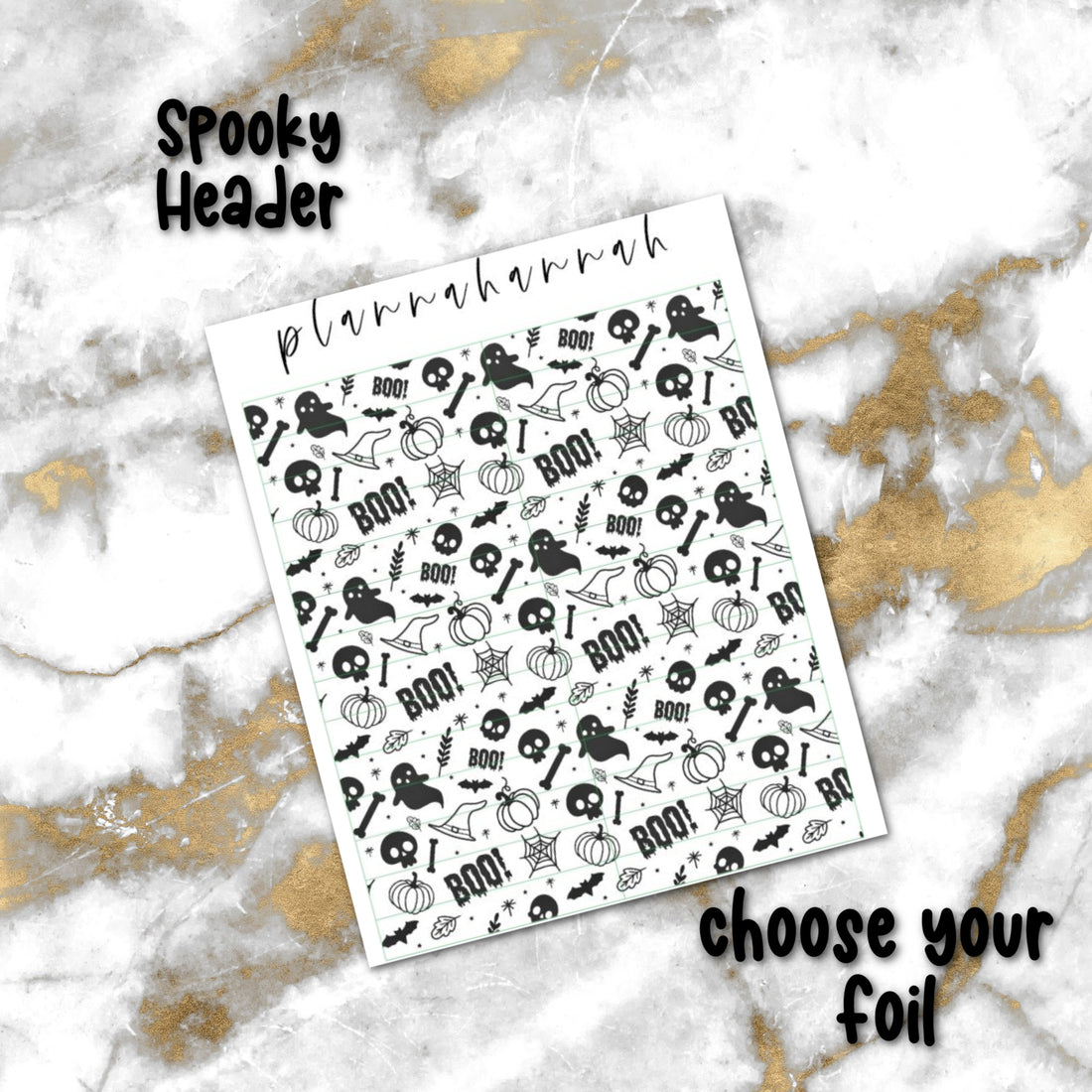 Spooky Header | Foiled Halloween Header Overlay
