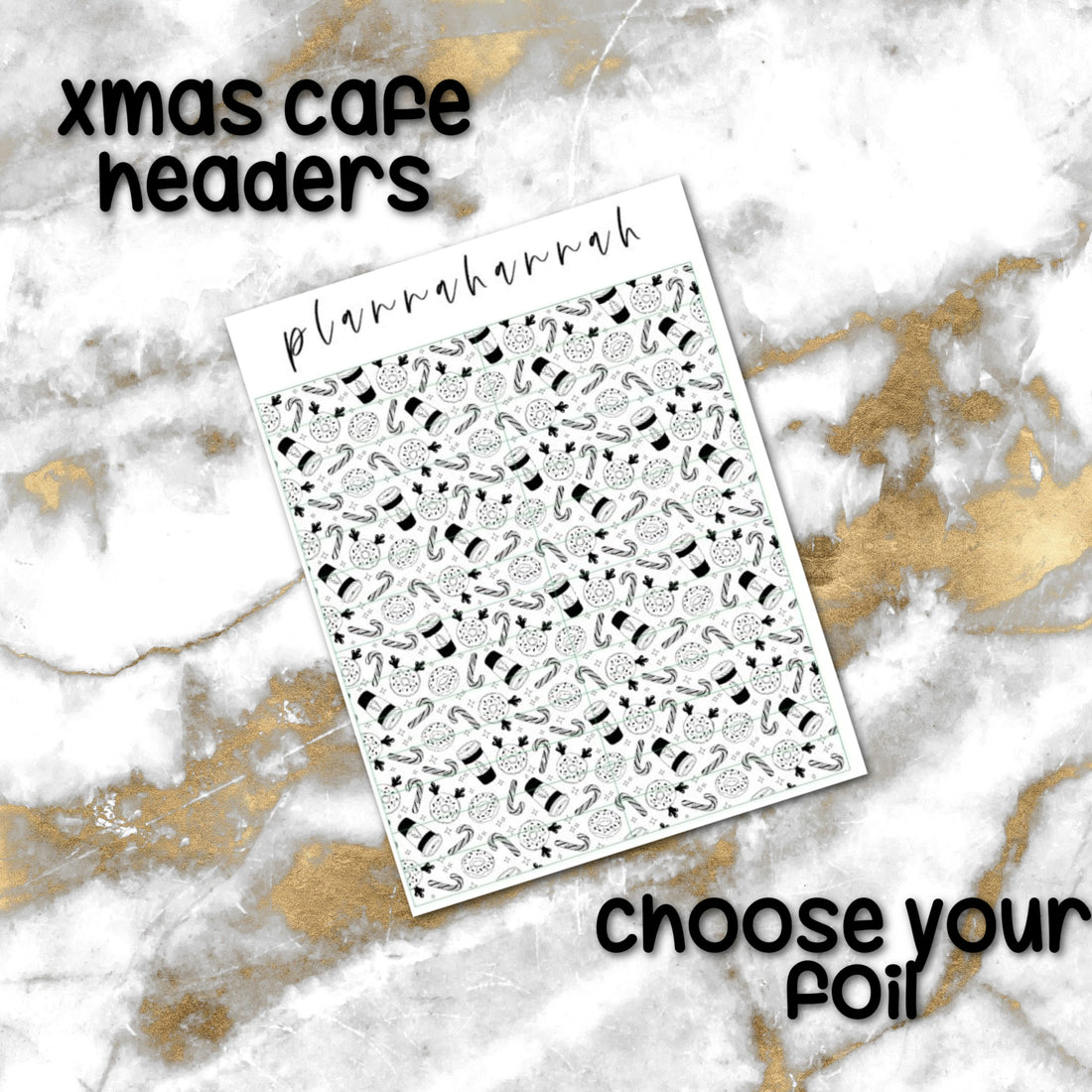 Xmas Cafe| Foiled Holiday Headers