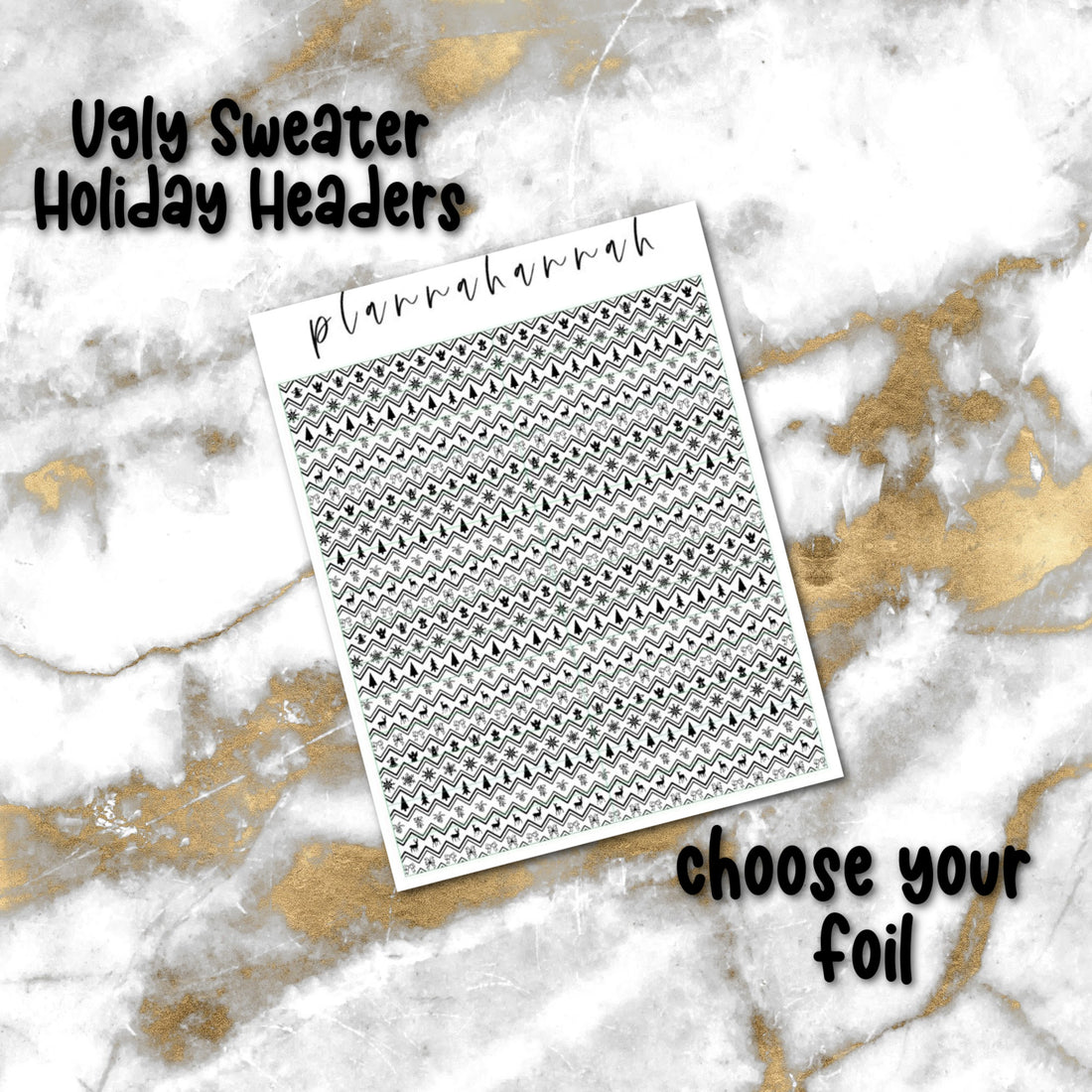 Ugly Sweater | Foiled Holiday Headers