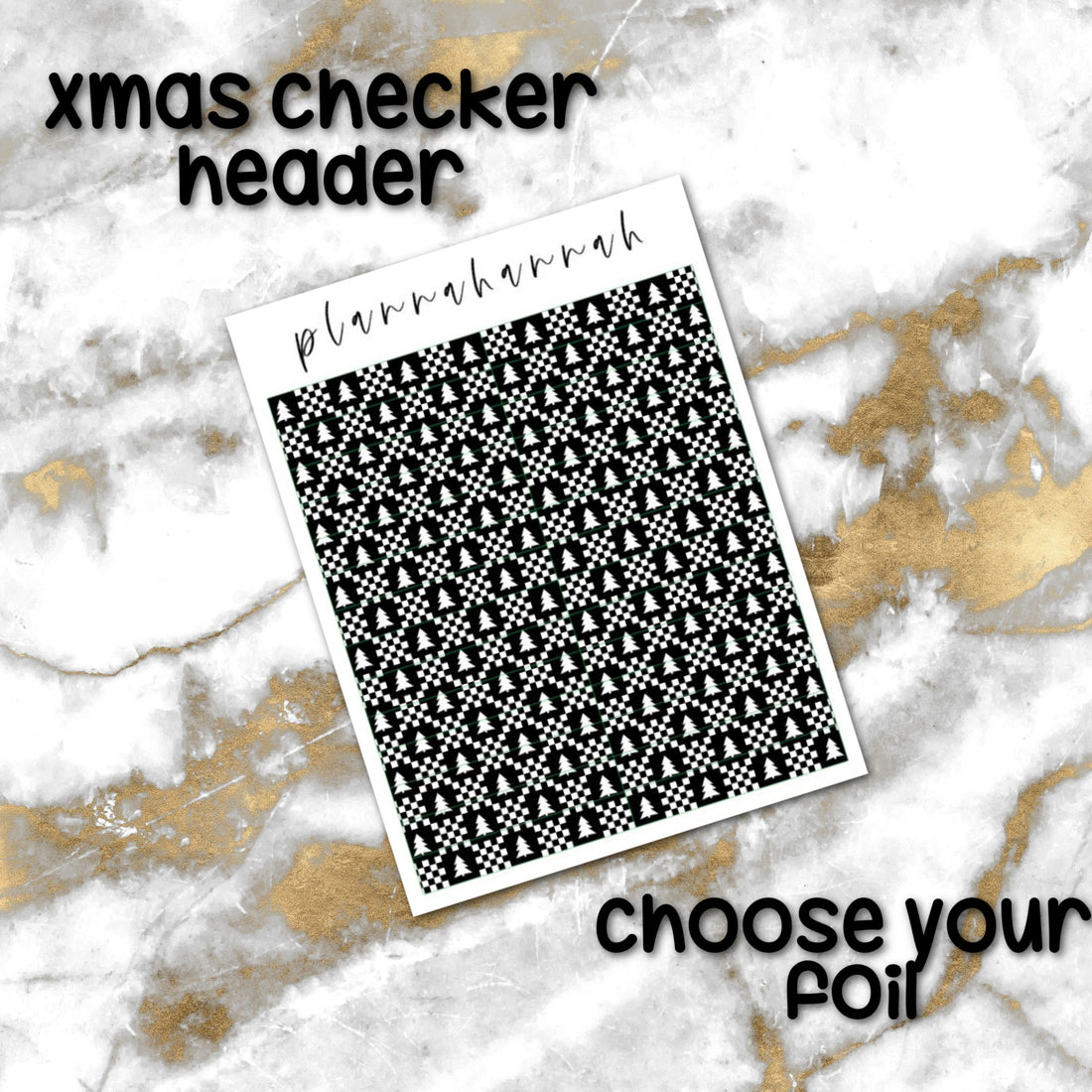 Xmas Checker | Foiled Holiday Headers