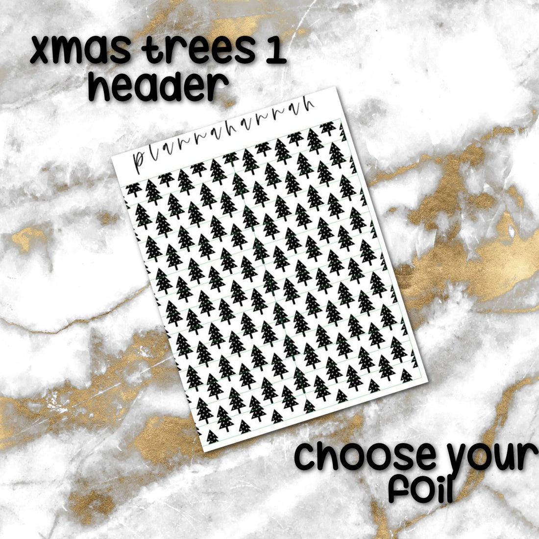 Xmas Tree 1 | Foiled Holiday Headers