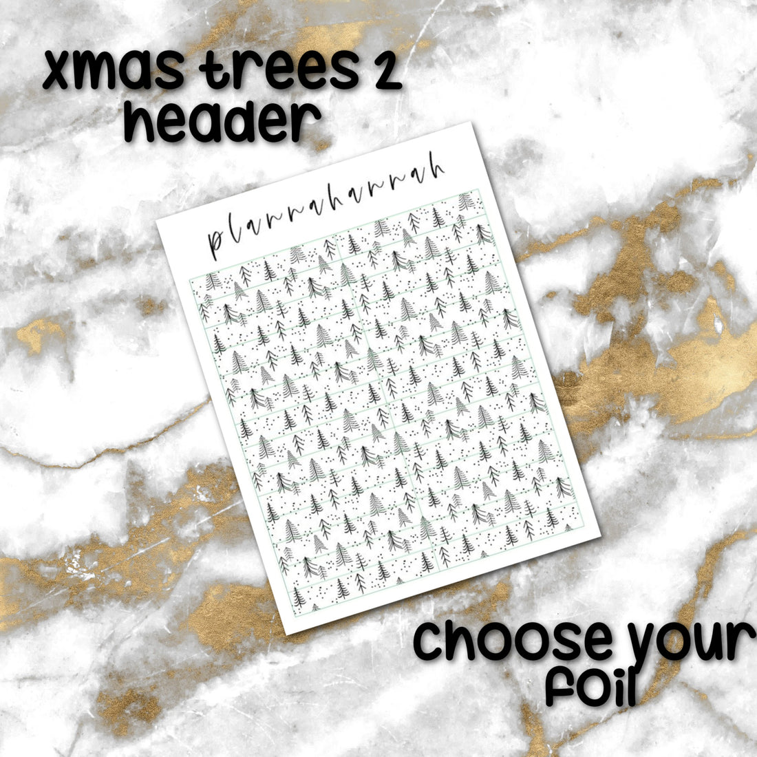 Xmas Tree 2 | Foiled Holiday Headers