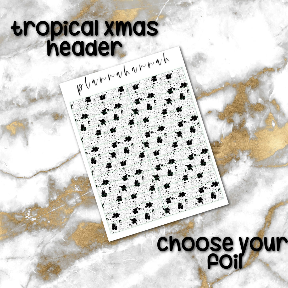 Tropical Xmas | Foiled Holiday Headers