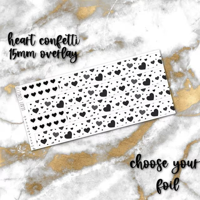 Heart Confetti | 15mm Washi Overlay