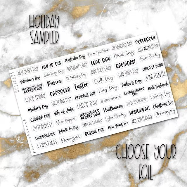 Holiday | Foiled Script Sampler