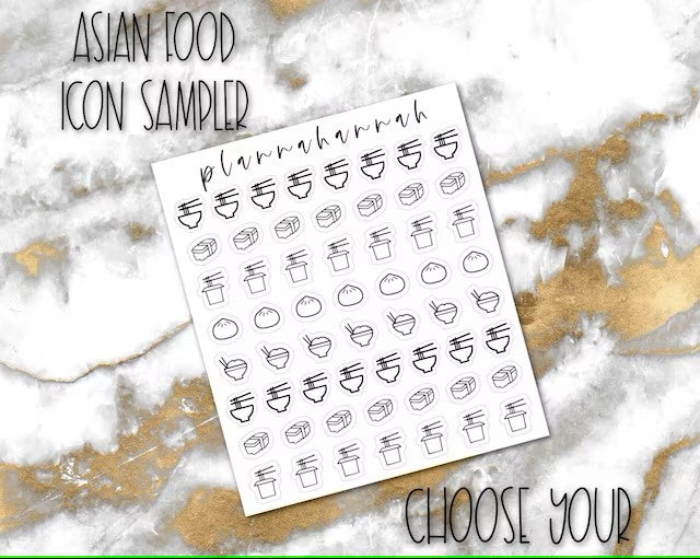 Asian Food | Foiled Icon Sampler