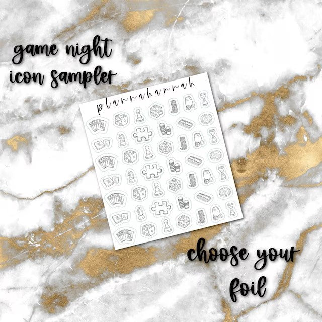 Game Night | Foiled Icon Sampler