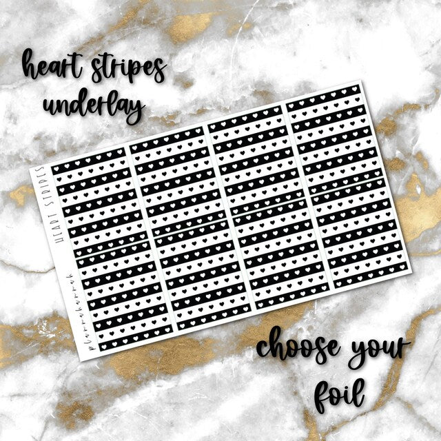 Heart Stripes | Foiled Underlay