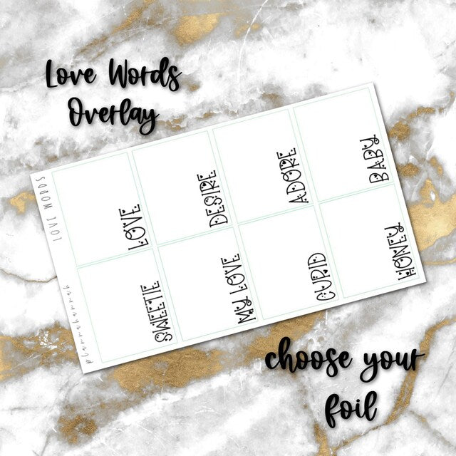 Love Words | Foiled Overlay