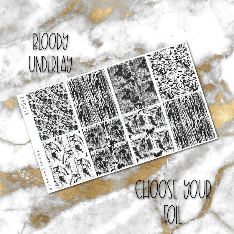 Bloody | Foiled Halloween Underlays