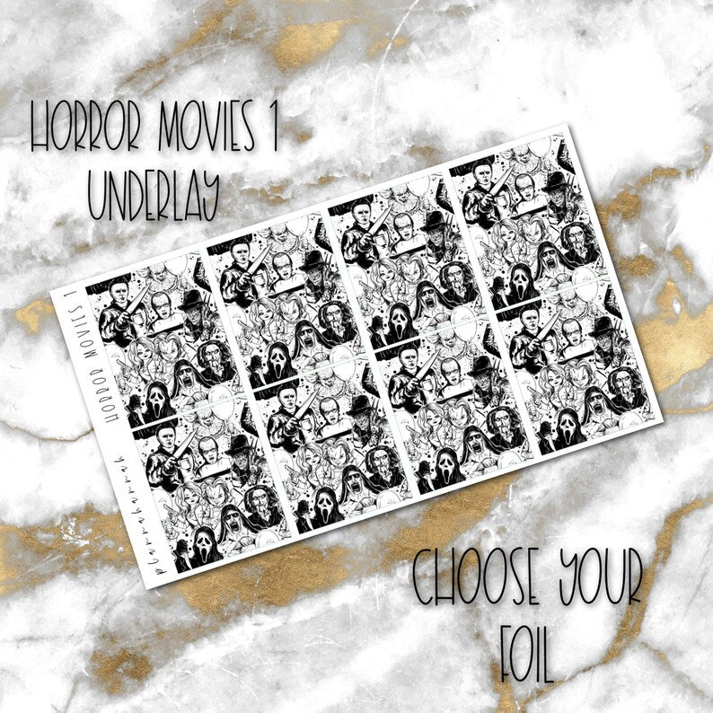 Horror Movies 1 | Foiled Halloween Underlays