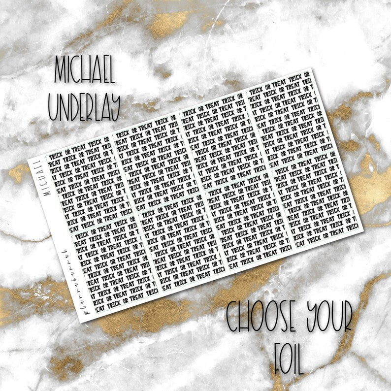 Michael | Foiled Halloween Underlays