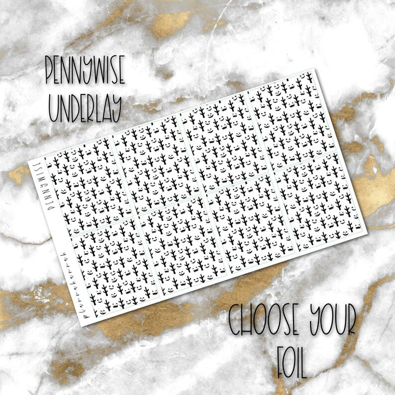 Pennywise | Foiled Halloween Underlays