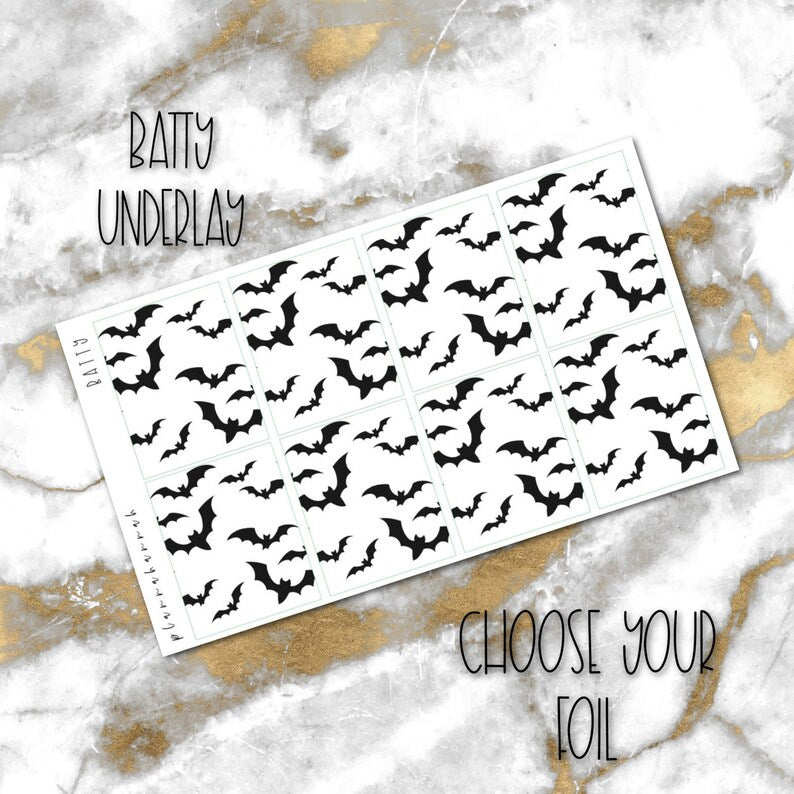 Batty | Foiled Halloween Underlays